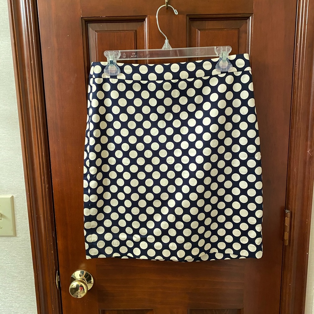 J Crew pencil skirt polka dot